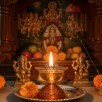 Pooja Glass Ghanti and Diya