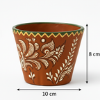Handpainted Bloom Haven Terracotta Planter