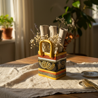 Handpainted Timeless Motif Terracotta Pentissue paper Holder
