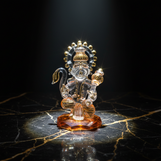 Veer Bajrangi — Borosil Hanuman Sacred Glass Idol