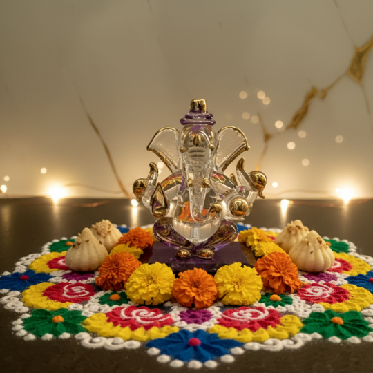 Sattva — Borosil Ganeshji idol